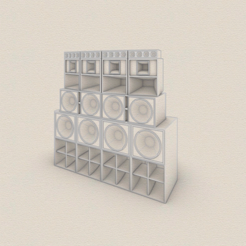 A line drawn rotating sound system